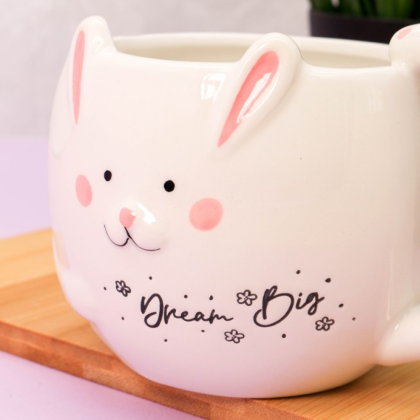 Кружка "Rabbit dream big", керамика, 450 мл, белый - 2