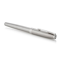 Ручка перьевая Parker "Sonnet Core Stainless Steel CT", F, серебристый, патрон черный