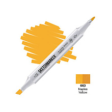 Маркер перманентный двусторонний "Sketchmarker", O83 желтый неаполитанский