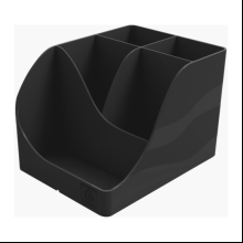 Подставка для ручек "Neo Deco", пластик, 5 делений, черный