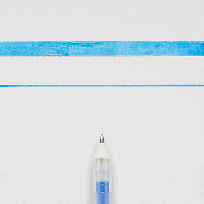 Ручка гелевая "Gelly Roll Glaze", 0.6 мм, прозрачный, стерж. синий - 2