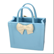 Ваза "Bag", голубой, белый