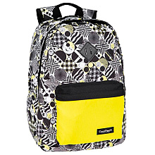 Рюкзак молодежный CoolPack "Scout Tic Tac", белый, черный, желтый