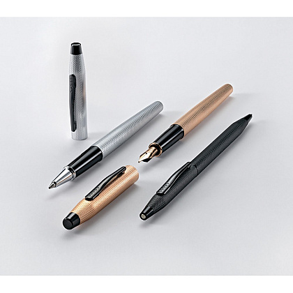 Ручка перьевая "Cross Classic Century Brushed Chrome", M, серебристый, черный, патрон черный - 5
