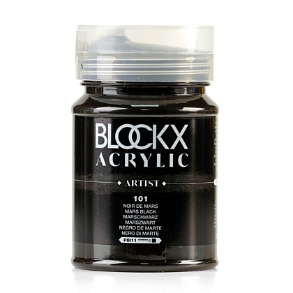 Краски акриловые "Blockx", 101 марс черный, 500 мл