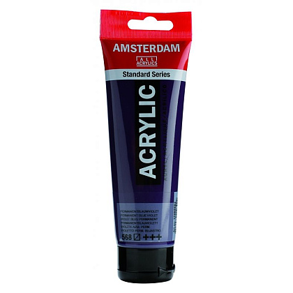 Краски акриловые "Amsterdam", 568 сине-фиолетовый прочный, 120 мл, туба