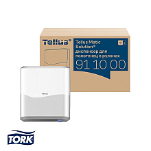 Диспенсер Tellus Matic, для полотенец в рулонах белый, HT1