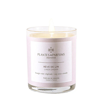 Свеча ароматическая PLANTS&PARFUMS "Linen Dream", 180 гр., подарочная упаковка