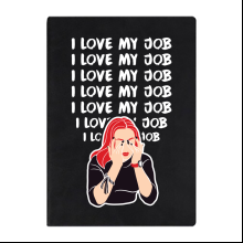 Ежедневник недатированный "I love my job", А5, 272 страницы, черный