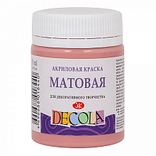 Краска акриловая матовая "Декола", 371 пыльная роза, 50 мл., банка