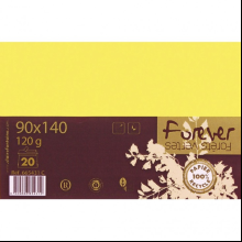 Конверт "Forever", 90x140 мм, 120г/м, лимонный