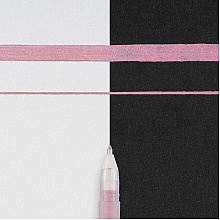 Ручка гелевая "Gelly Roll Metallic", 1.0 мм, прозрачный, стерж. красный