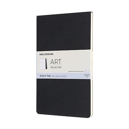 Блокнот для рисования "Art Soft Sketch Pad Large", А5, 130x210 мм, 44 л, черный