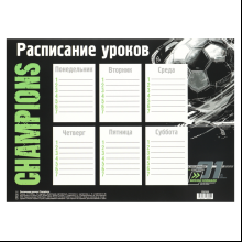 Расписание уроков "Champions", А4 