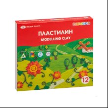 Пластилин "Цветик", 12 цветов