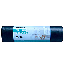 Мешки для мусора "Cleanton", 12 мкм, 60 л, 20 шт/рулон