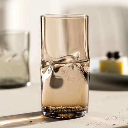 Стакан стеклянный "Vesuvio", 330 мл, прозрачный коричневый - 3