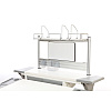 Полка Comf-Pro MINI SMART задняя, 840х620х240 мм, дуб белый, c доской белой - 2