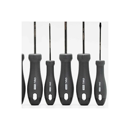 Набор отверток Deli HS EHT1006, 6 шт, Soft Touch, черный - 4