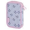 Пенал "Honeybunny", 2 отделения, серый, розовый - 3