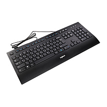 Клавиатура Logitech "K280e", USB, проводная, черный
