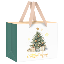 Коробка-пакет подарочная "Christmas mood", 27х20х13 см, ламинированная