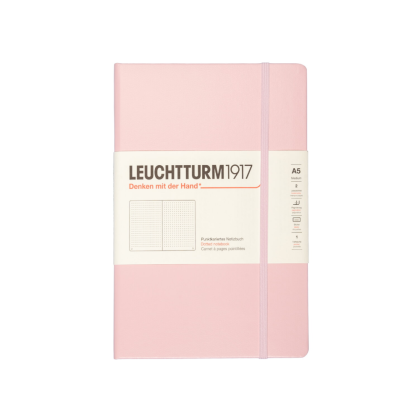 Блокнот "Leuchtturm1917. Classic", А5, 251 страница, в точку, на резинке, пудровый