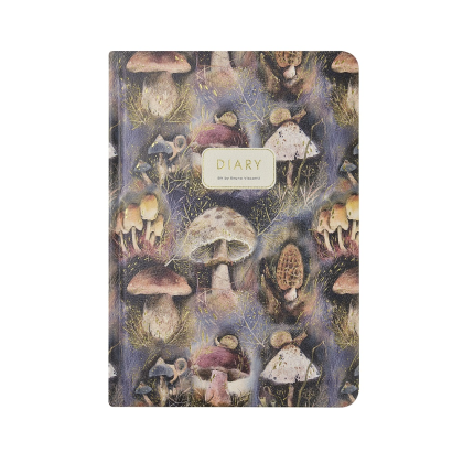 Ежедневник недатированный "Flora. Mushroom Miracle", А5, 240 страниц, фиолетовый