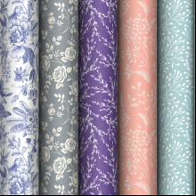 Бумага декоративная в рулоне "Grace pattern" 1*0,7 м, ассорти