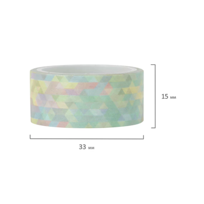 Клейкая лента "Микс №1", 15x3 мм/м, ассорти - 5