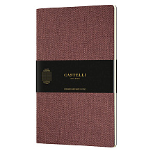 Блокнот Castelli Milano "Harris Maple Red", A5, 32 листа, линейка, коричневый