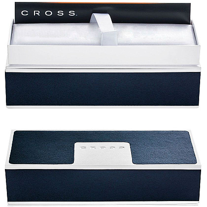 Ручка шариковая автоматическая "Cross Bailey Blue Lacquer", 0.7 мм, синий, серебристый, стерж. черный - 4