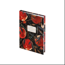 Блокнот "Flora. Гранат", A6, 80 листов, клетка, красный, черный