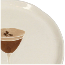 Тарелка керамическая "Espresso Martini", 13.5х13.5 см, бежевый