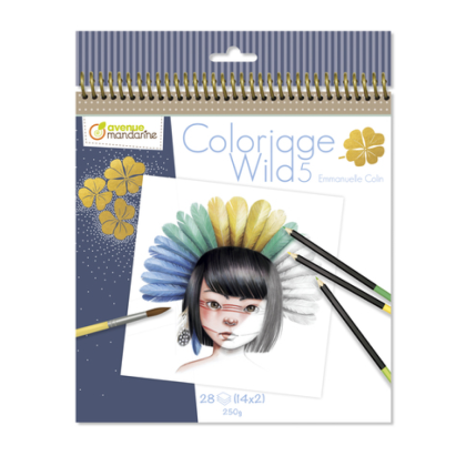 Раскраска на английском языке "Colouring book Wild 5", Emmanuelle Colin