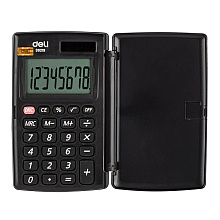 Калькулятор карманный Deli Easy "E39219", 8-разрядный, черный