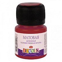 Краска акриловая матовая "Декола", 325 бордовая, 20 мл., банка