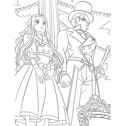 Раскраска "Art book. Impressed by Manga heroes" - 3