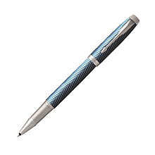 Ручка-роллер Parker "IM Premium Blue Grey CT", 0.5 мм, синий, серый, стерж. черный