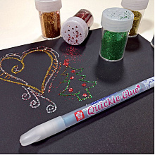 Ручка-клей "QUICKIE GLUE", разноцветный, стержень белый