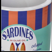 Кашпо "Sardines", фаянс, разноцветный
