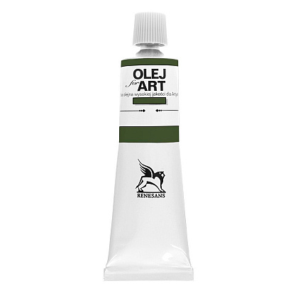Краски масляные Renesans "Oils for art", 42 зеленый золотистый, 60 мл, туба
