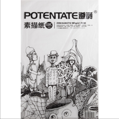 Бумага для рисования "Potentate", 180 г/м2, 78.7х109.2 см, натуральный белый