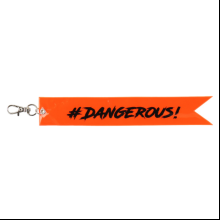 Брелок "Dangerous", светоотражающий, оранжевый