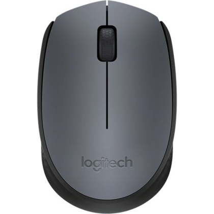 Мышь Logitech "M170 Grey", беспроводная, 1000  dpi, 3 кнопки, серый