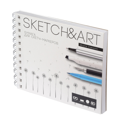 Скетчбук "Sketch&Art", 18х15.5 см, 170 г/м2, 80 листов, на спирали - 2