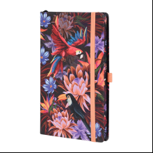 Блокнот  "Eden wild garden", А5, 96 листов, линейка, на резинке, разноцветный, оранжевый