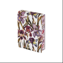 Блокнот "Flora. Ирисы", A6, 250 листов, нелинейный, склейка сверху, белый, розовый