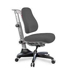 Кресло детское Comf-Pro Match Chair, ткань, серый, пластик, корпус черный, серый, с чехлом салатовым