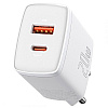 Сетевое зарядное устройство Baseus "CCXJ-B02", Compact Quick Charger USB+Type-C 20W, белый - 2